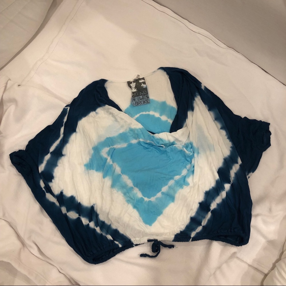 Young fabulous and broke tie dye top M medium